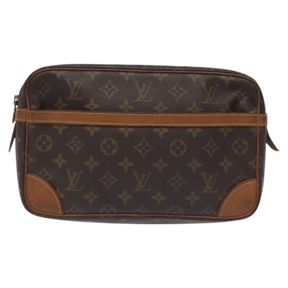 Louis Vuitton Monogram Compiegne 28 Clutch Bag Brown